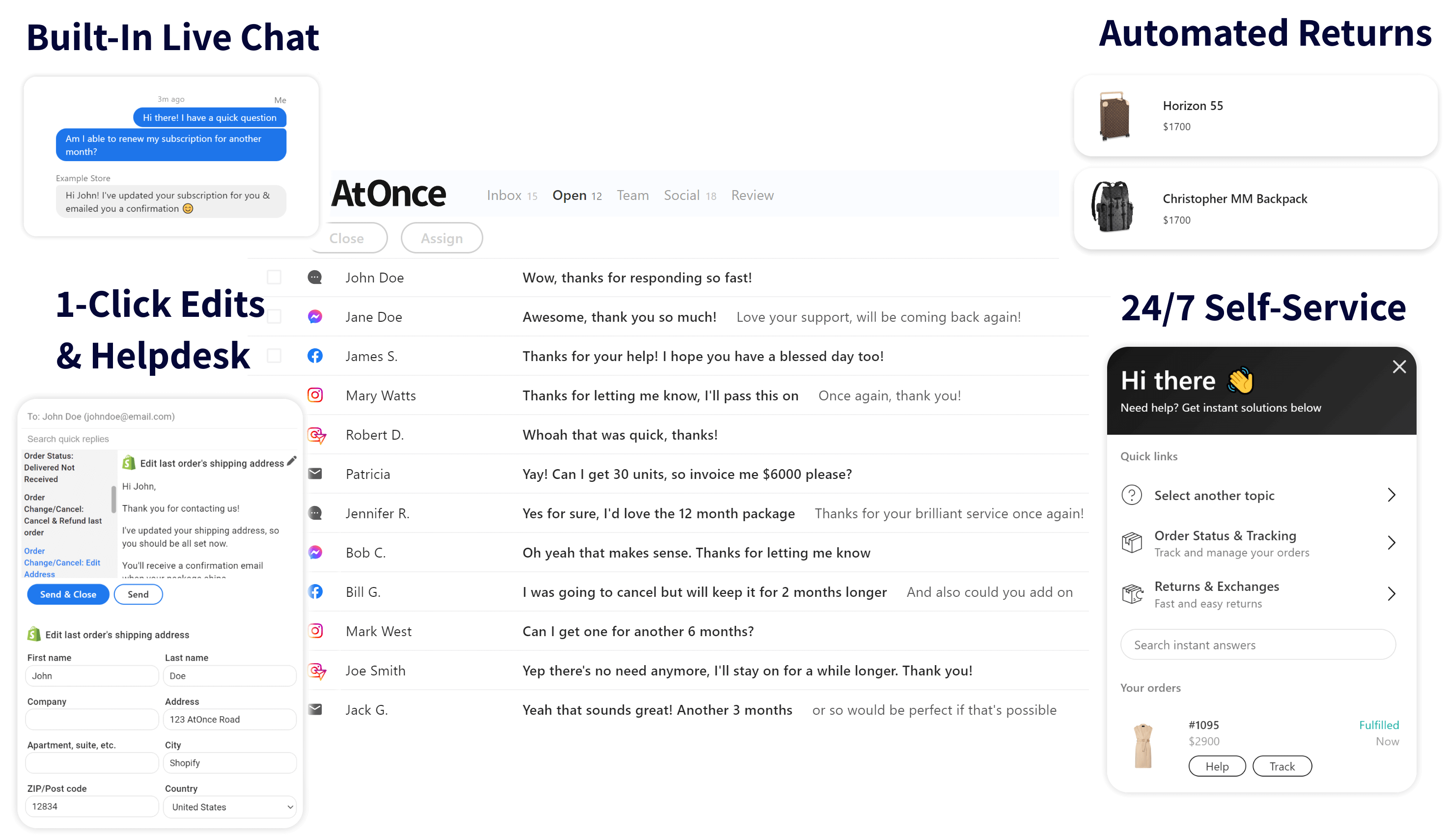 AtOnce Shopify Helpdesk